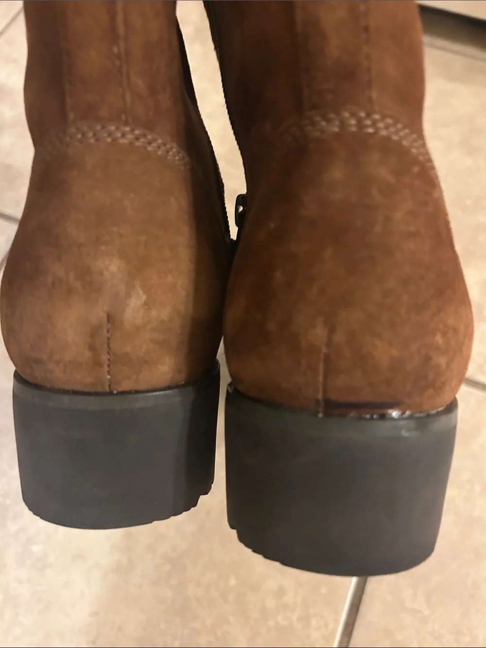 UGG Chestnut Suede Shearling-Lined Mid-Calf Boots